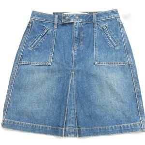 GAP 100% Cotton Whiskered Authentic Zip Fly Denim Jean Skirt - Size 1
